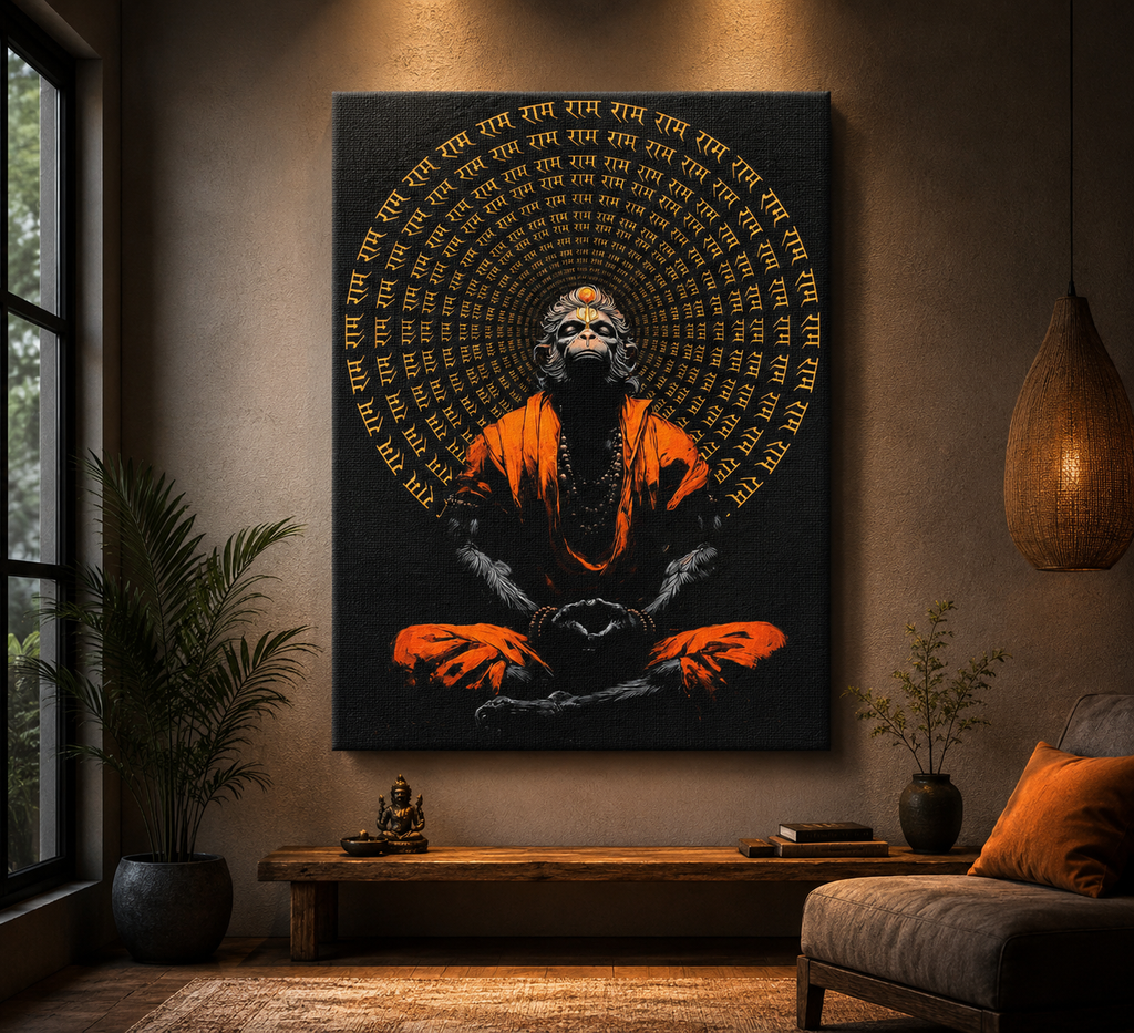 Hanuman ji Canvas Painting