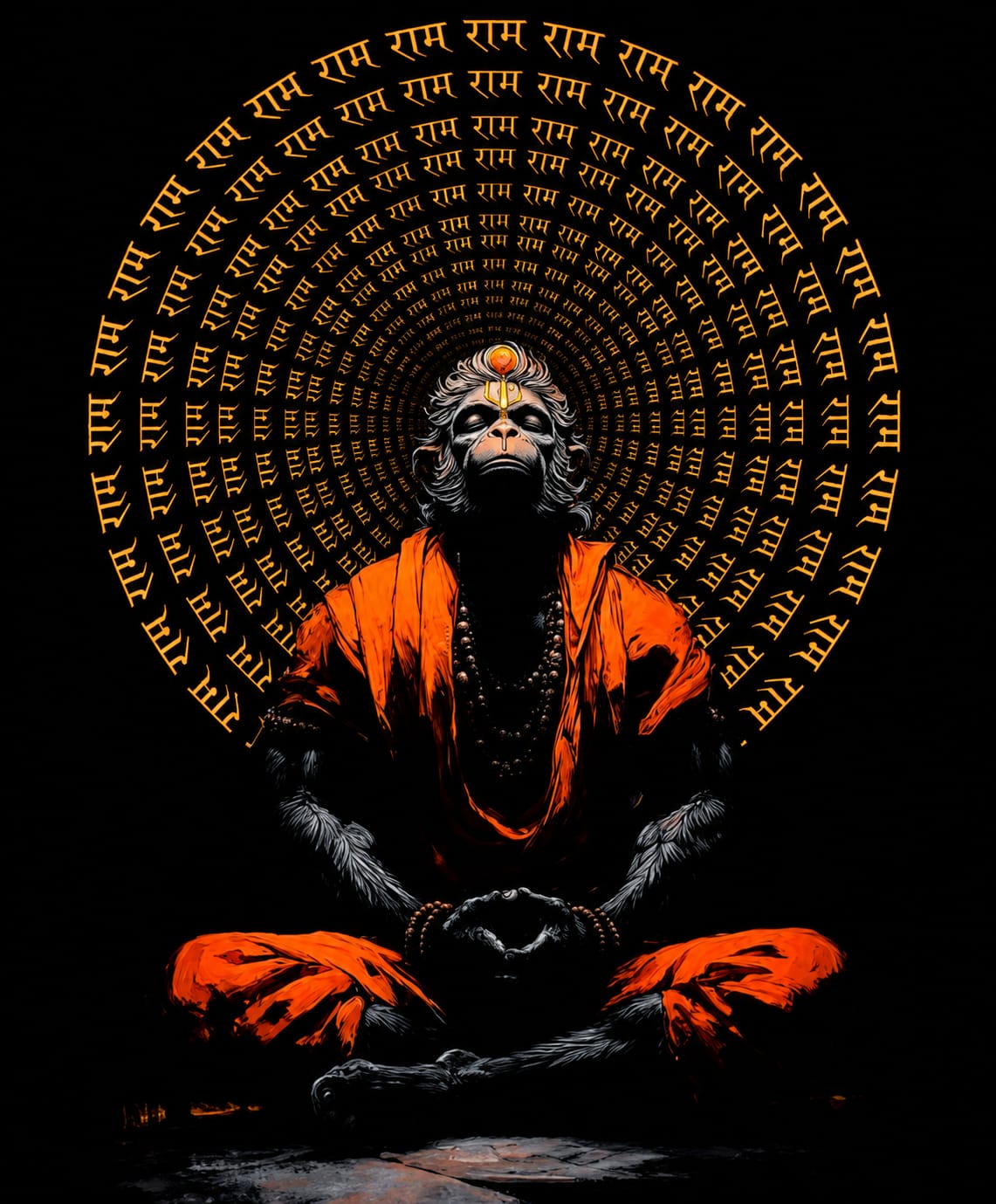 Hanuman ji Canvas Painting